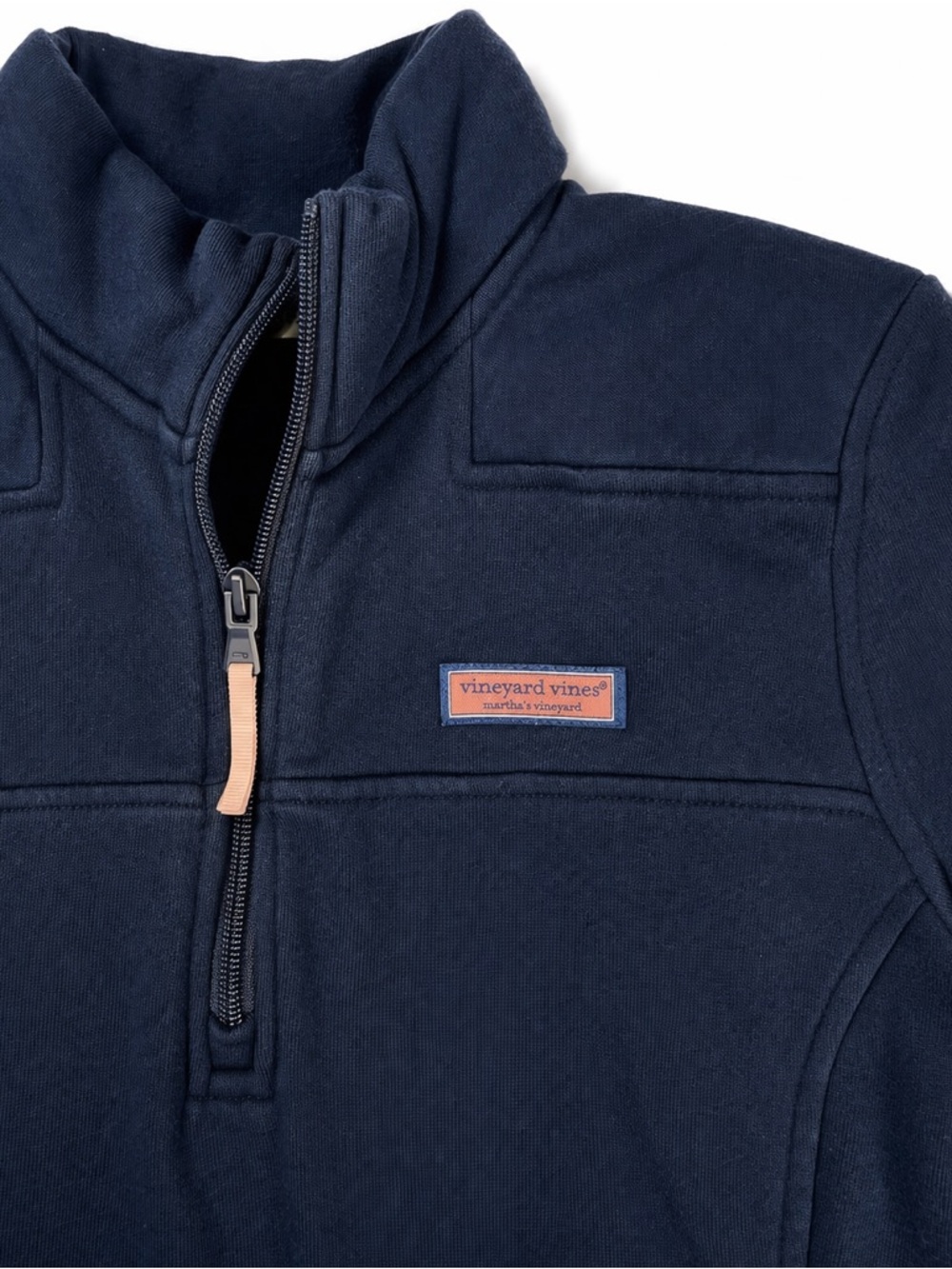 Vineyard Vines Navy Quarter Zip Pullover Small Preppy Coastal Classic - Picture 5 of 15